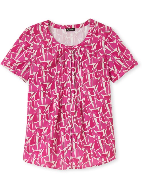 Blouse encolure ronde en microfibre - DAXON - Kiabi