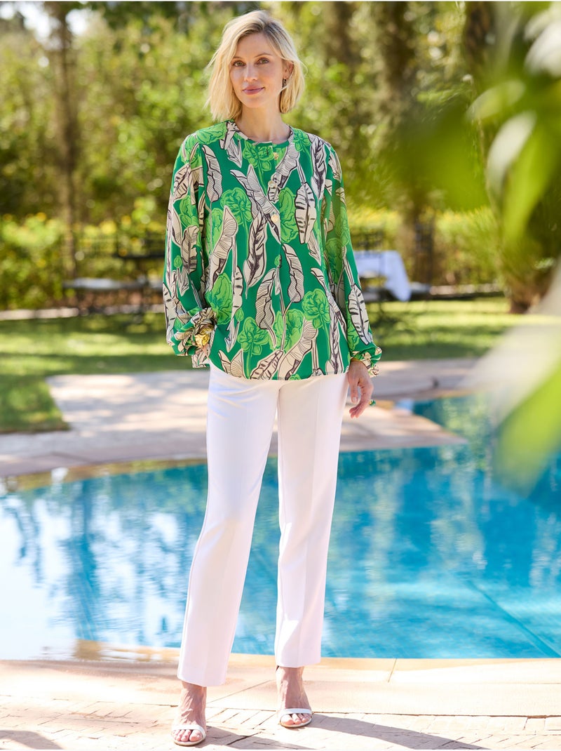 Blouse encolure ronde femme - DAXON Vert - Kiabi