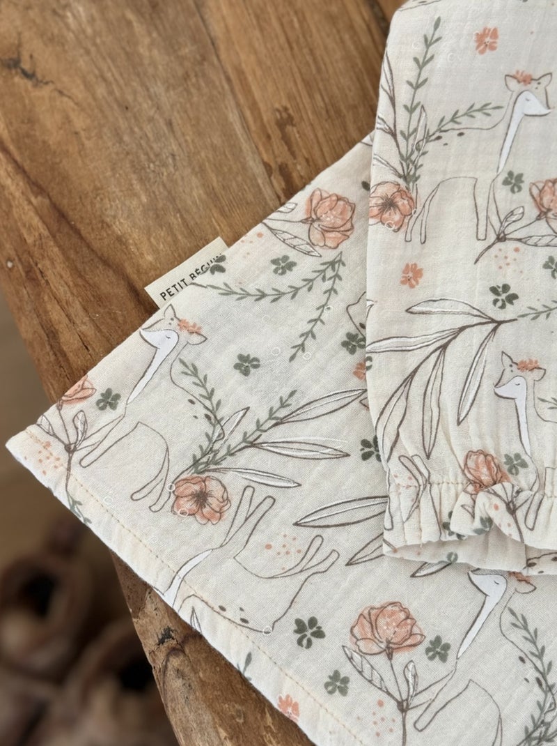 Blouse enfant en gaze de coton Lison Ecru - Kiabi