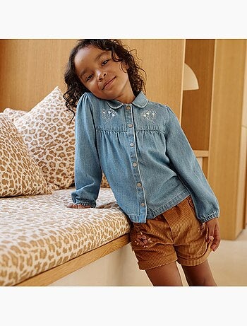 Blouse enfant en jean cléo