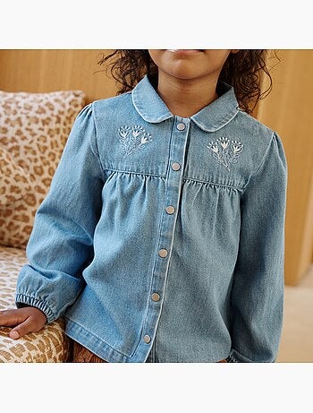 Blouse enfant en jean cléo