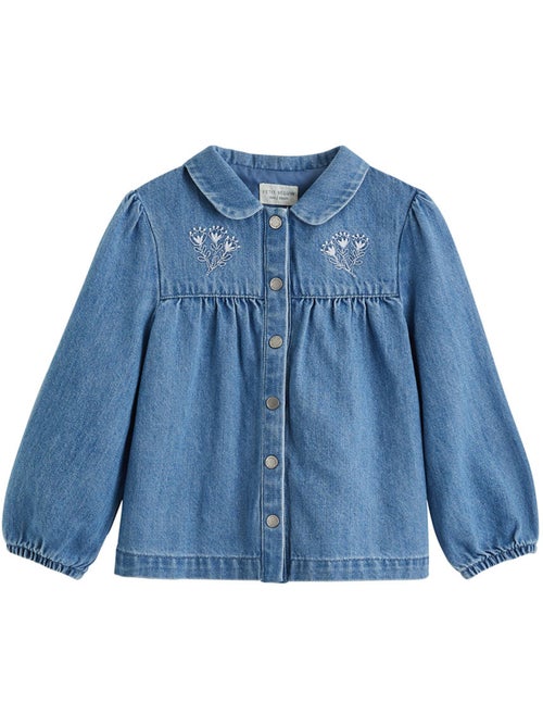 Blouse enfant en jean cléo - Kiabi