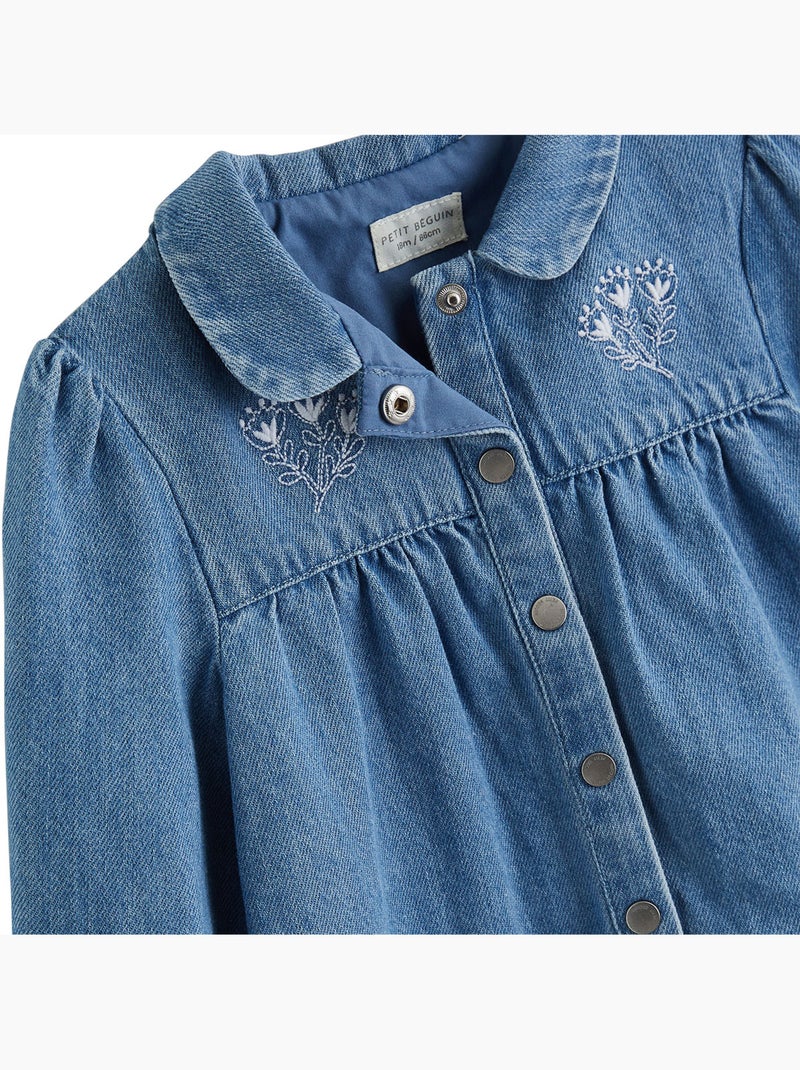 Blouse enfant en jean cléo Bleu - Kiabi