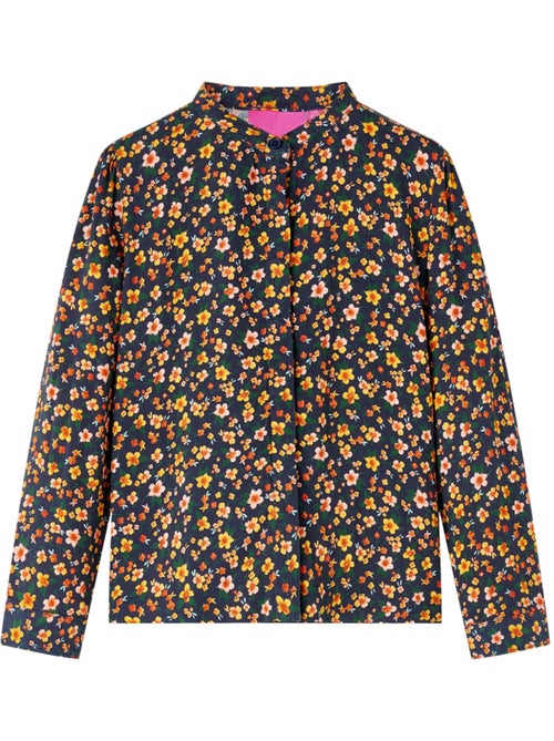 Blouse enfant en lyocell imprimé floral col mao boutonné - vidaxl - Kiabi