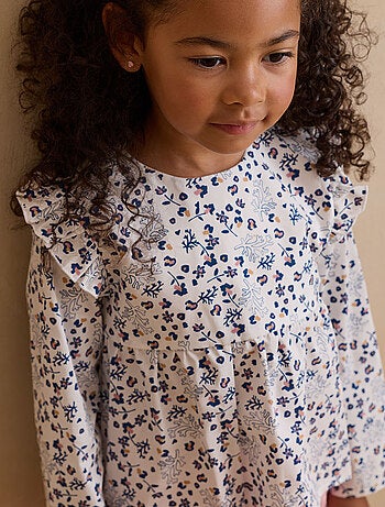 Blouse enfant en popeline Céleste