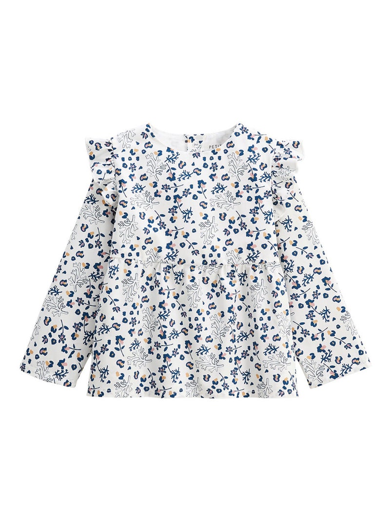 Blouse enfant en popeline Céleste Ecru - Kiabi