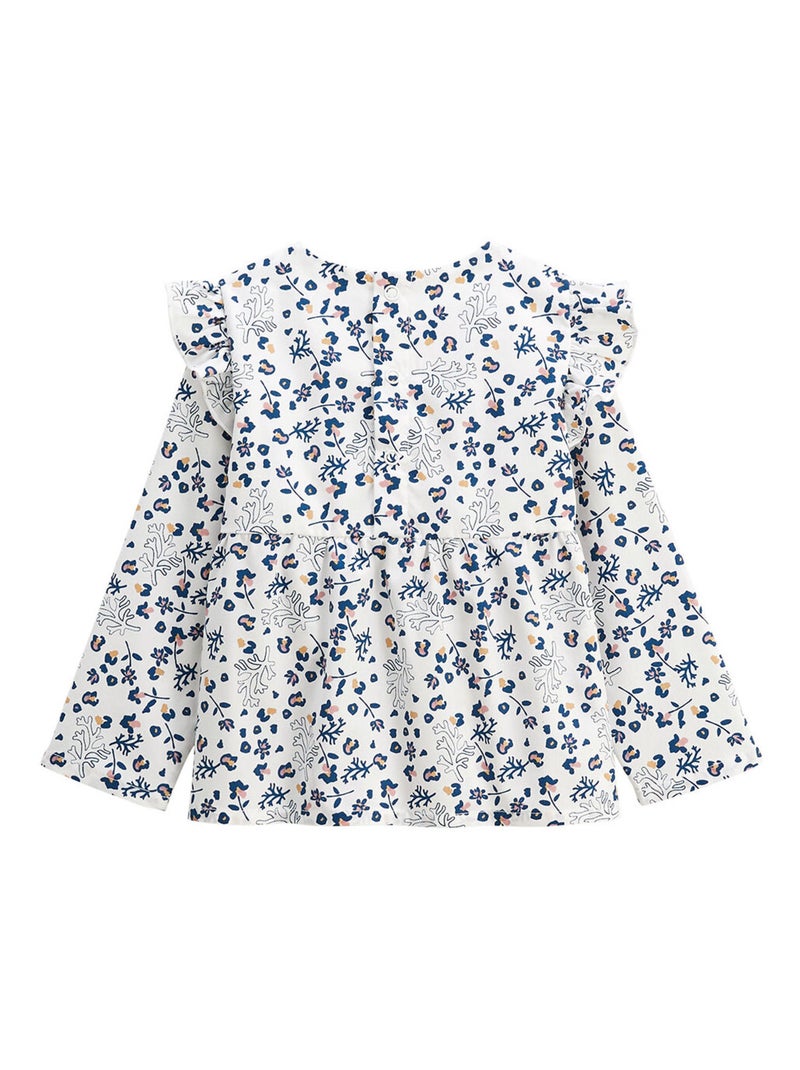Blouse enfant en popeline Céleste Ecru - Kiabi