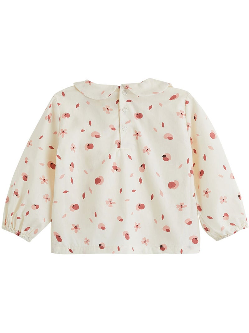 Blouse enfant en popeline laponie Ecru - Kiabi