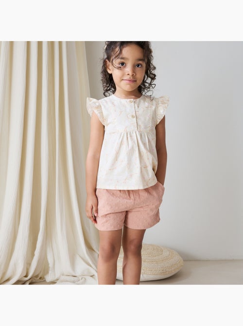 Blouse enfant en popeline Poésie d'été - Kiabi