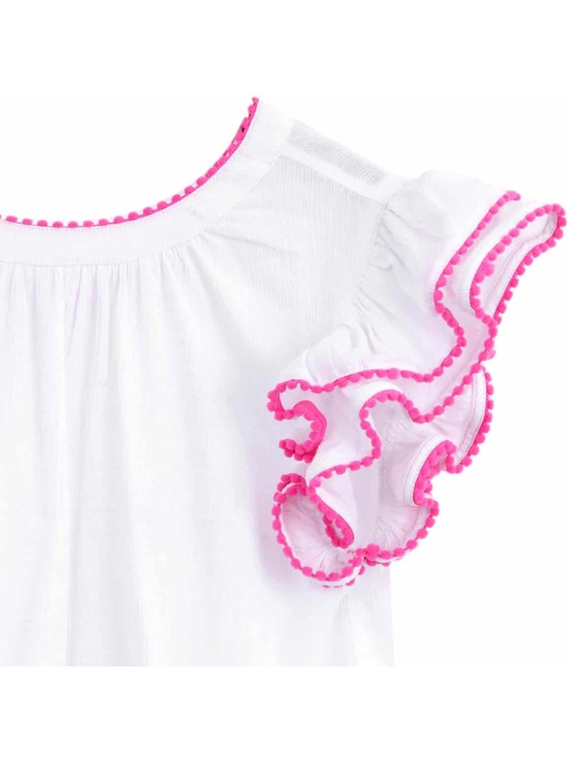 Blouse   et   à Manches Papillons  BUTTERFLY - La Faute à Voltaire Blanc - Kiabi
