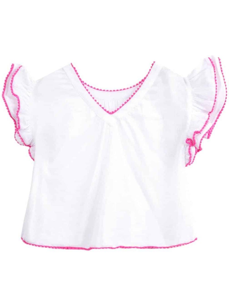 Blouse   et   à Manches Papillons  BUTTERFLY - La Faute à Voltaire Blanc - Kiabi
