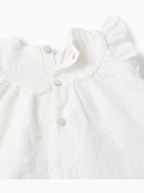 Blouse et bloomer en coton à volants - Kiabi