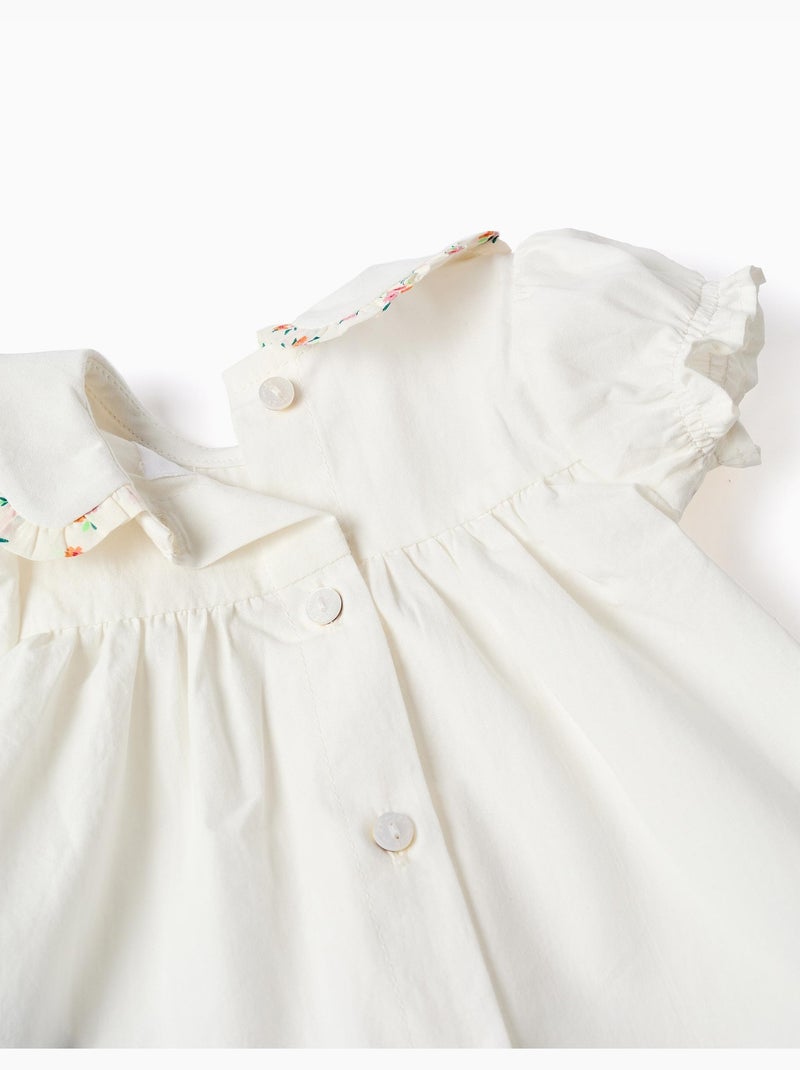 Blouse et bloomer en coton avec volants Beige clair - Kiabi