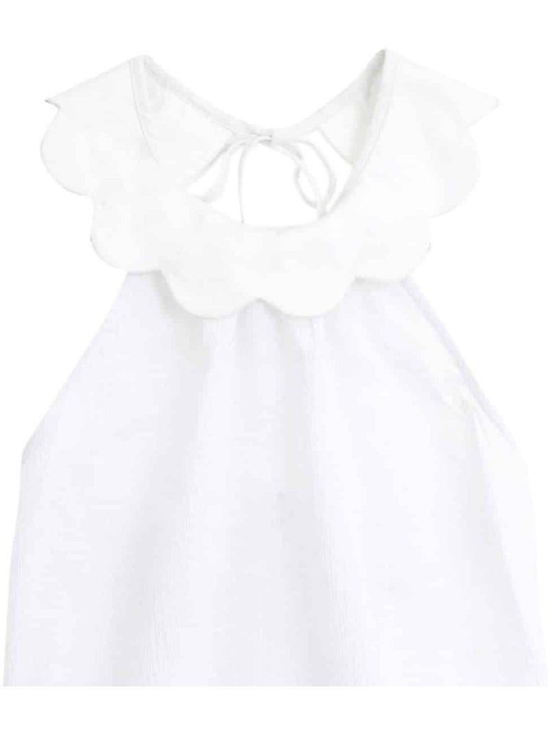 Blouse  Été  - Col Forme Pétale  Tulipe - La Faute à Voltaire Blanc - Kiabi