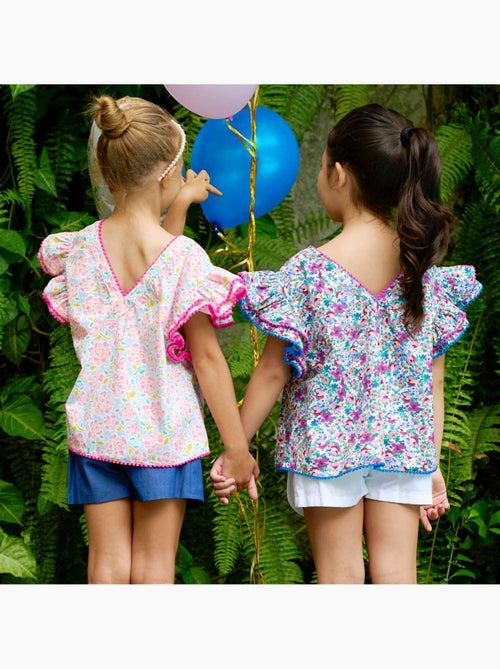 Blouse Été Fleurie    et    Manches Papillons  BUTTERFLY - La Faute à Voltaire - Kiabi