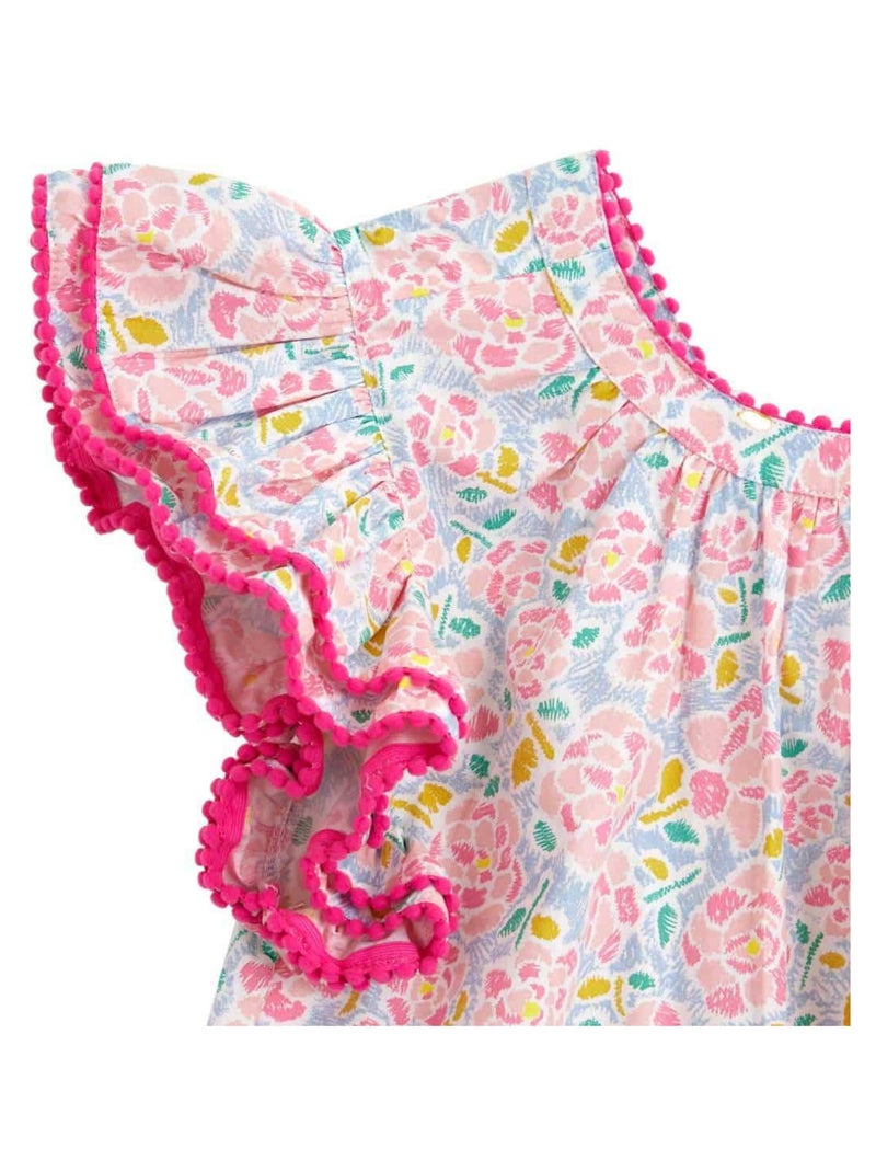 Blouse Été Fleurie    et    Manches Papillons  BUTTERFLY - La Faute à Voltaire Rose - Kiabi