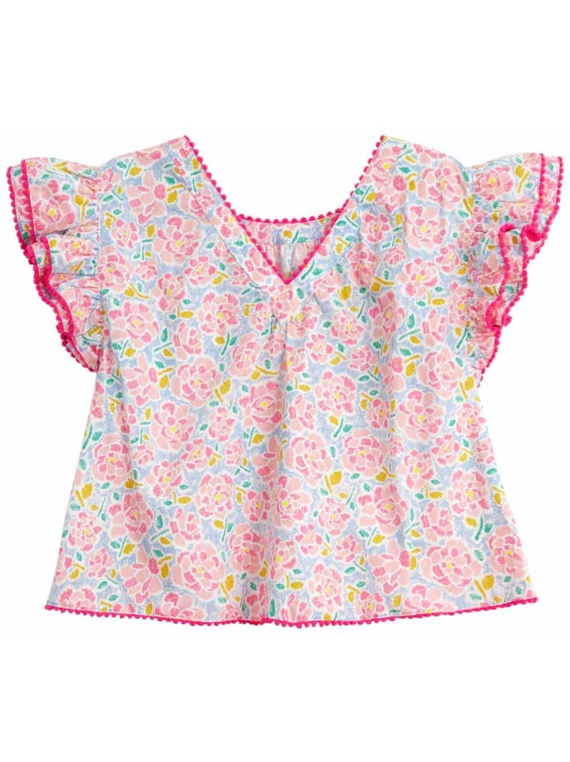 Blouse Été Fleurie    et    Manches Papillons  BUTTERFLY - La Faute à Voltaire Rose - Kiabi