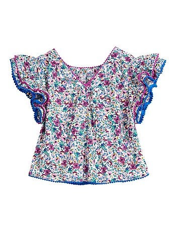 Blouse Été Fleurie et Manches Papillons BUTTERFLY - La Faute à Voltaire