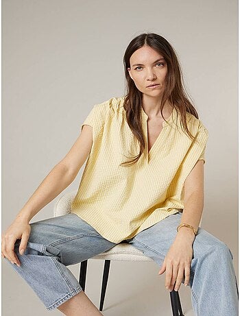 Blouse femme à rayures en coton 'Deeluxe'