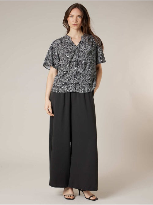 Blouse femme ampe et fluide imprimé graphique 'Deeluxe' - Kiabi