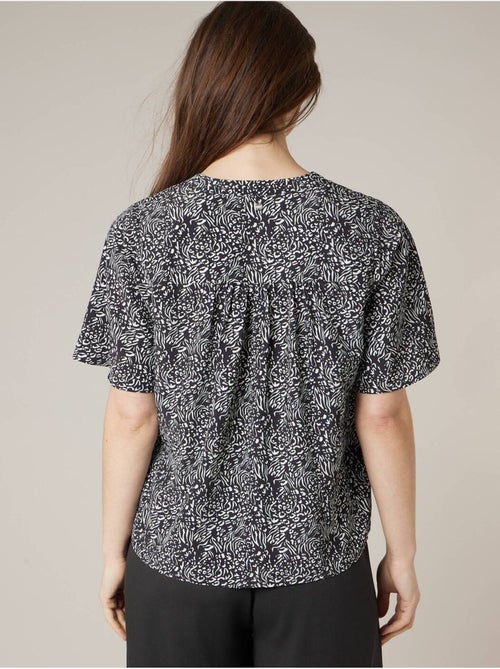 Blouse femme ampe et fluide imprimé graphique 'Deeluxe' - Kiabi