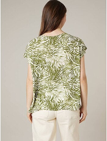 Blouse femme ample imprimé tropical 'Deeluxe'