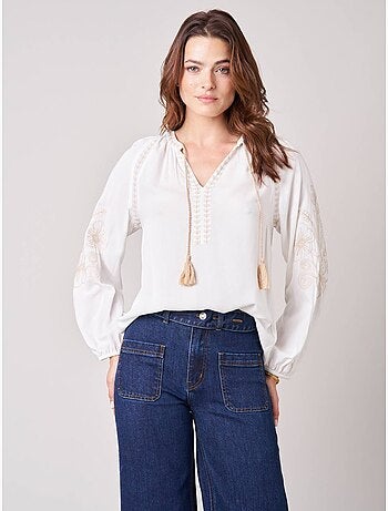 Blouse femme brodée 'deeluxe'