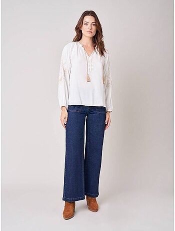 Blouse femme brodée 'deeluxe'