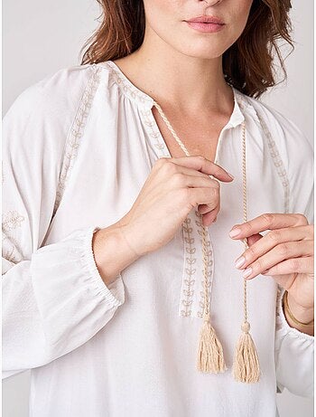 Blouse femme brodée 'deeluxe'