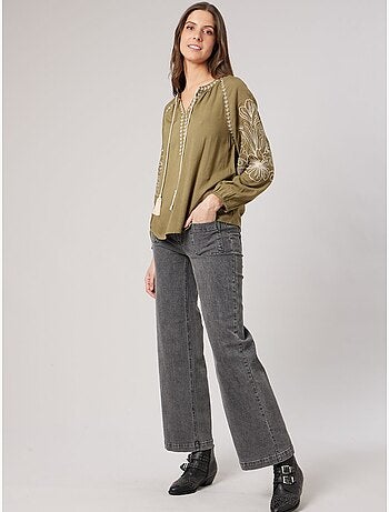 Blouse femme brodée 'deeluxe'