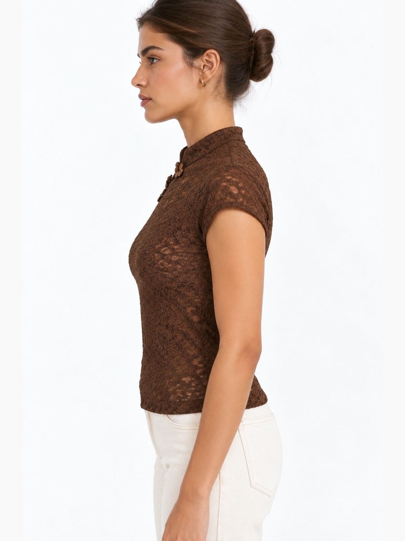Blouse femme busem Marron chocolat - Kiabi