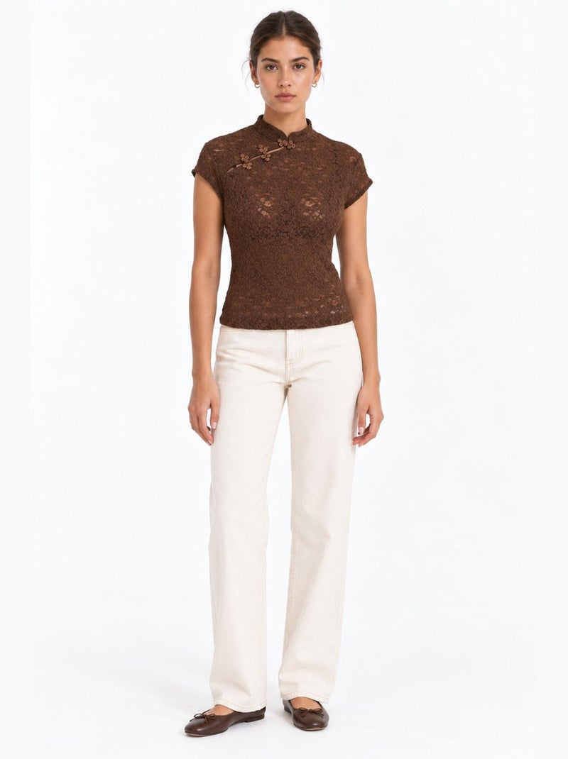 Blouse femme busem Marron chocolat - Kiabi