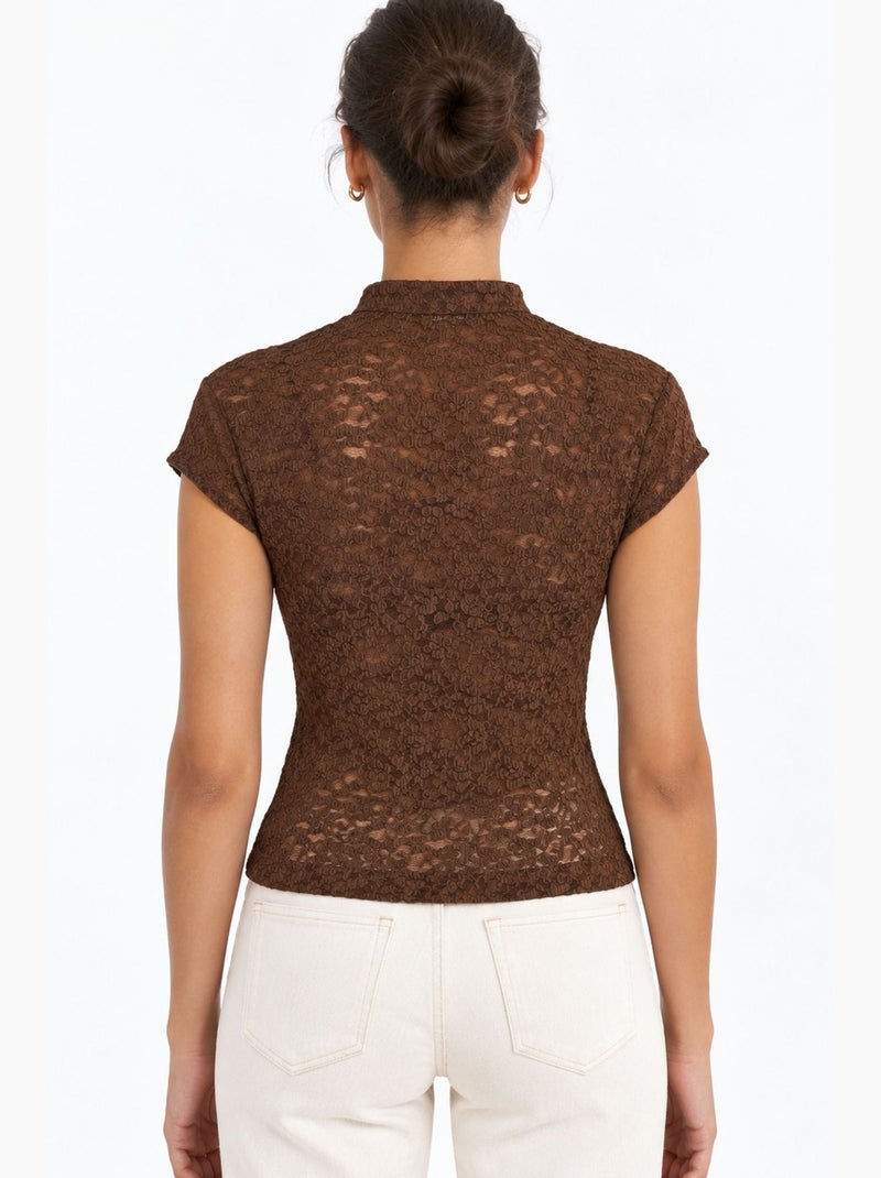 Blouse femme busem Marron chocolat - Kiabi