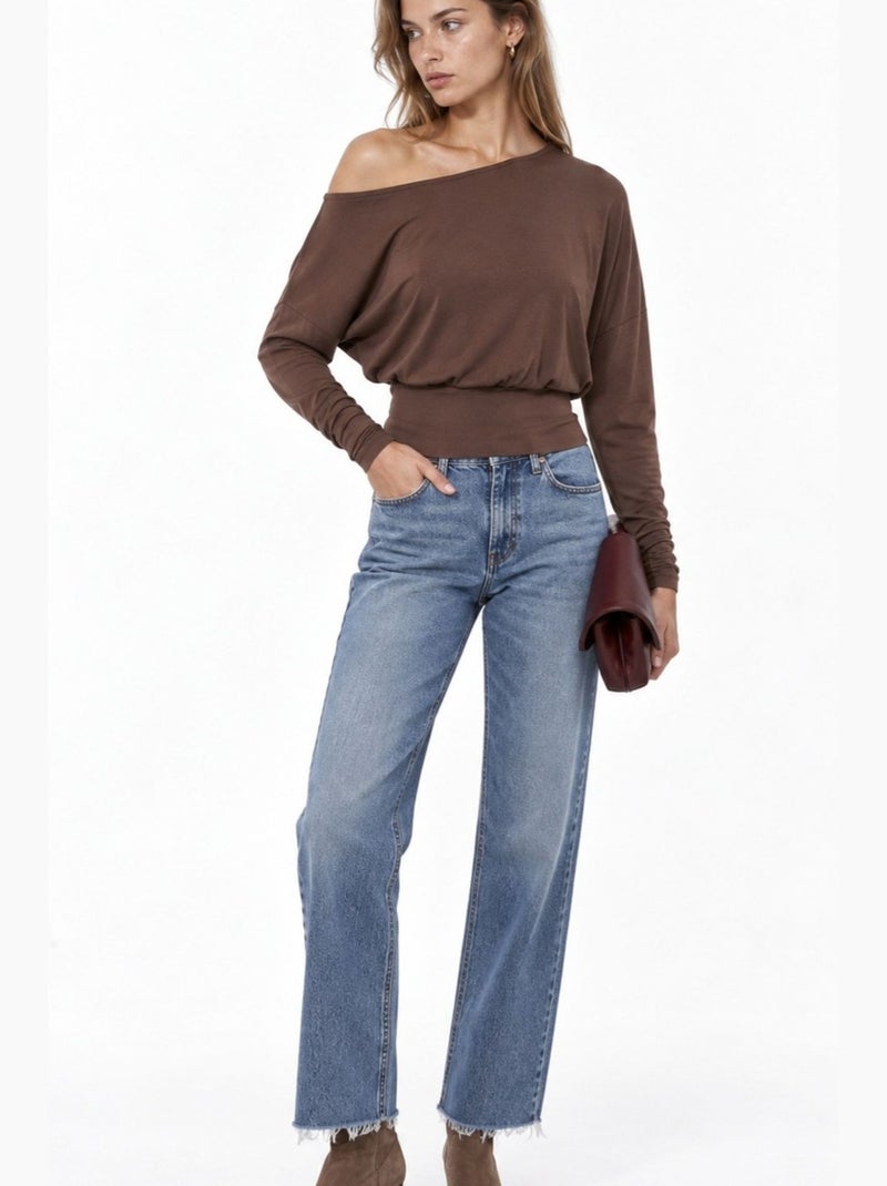 Blouse femme busem Marron chocolat - Kiabi