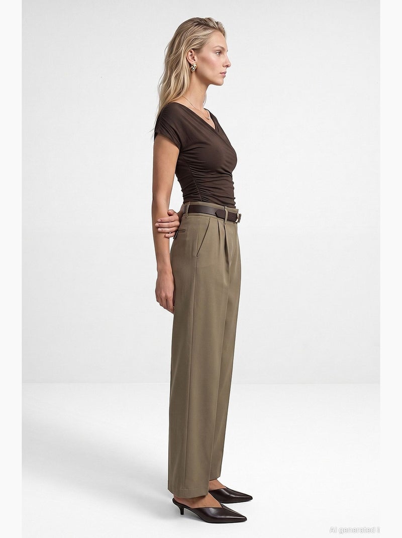 Blouse femme dilvin Marron - Kiabi