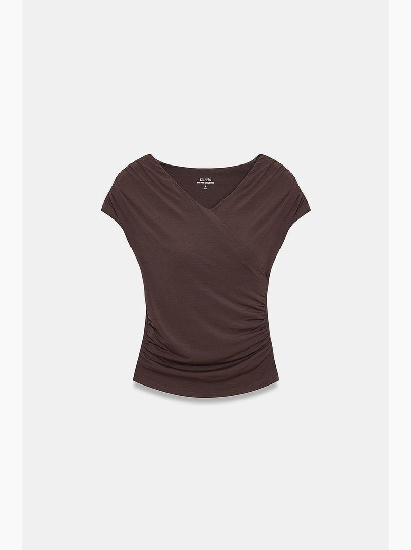 Blouse femme dilvin Marron - Kiabi