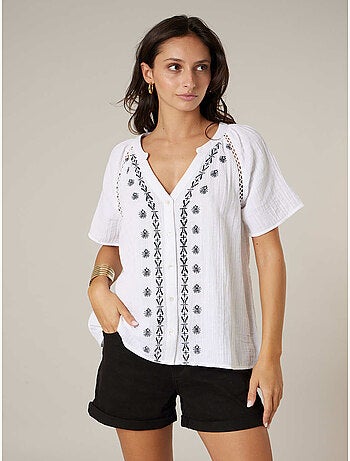 Blouse femme en coton 'Deeluxe'