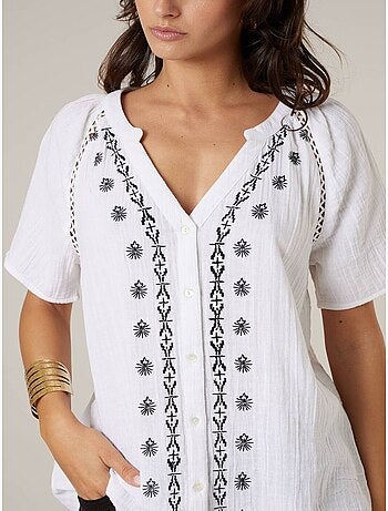 Blouse femme en coton 'Deeluxe'