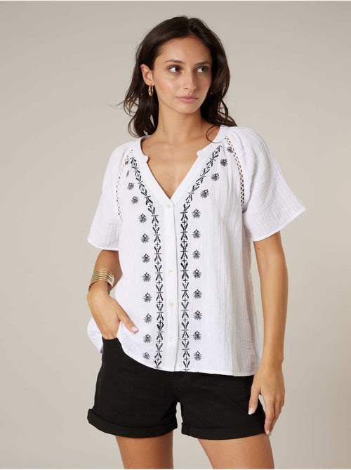 Blouse femme en coton 'Deeluxe' - Kiabi
