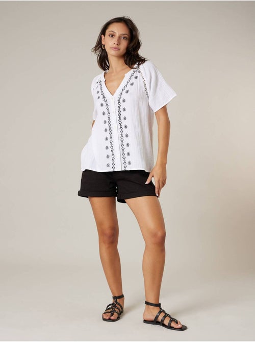 Blouse femme en coton 'Deeluxe' - Kiabi