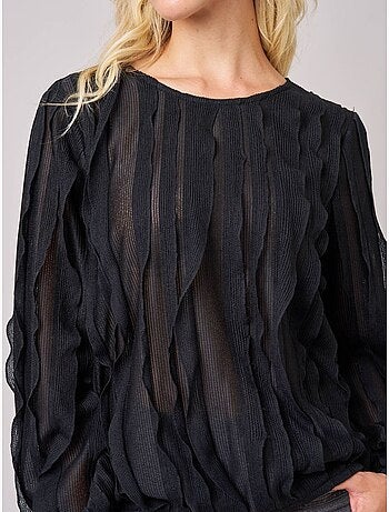 Blouse femme en maille fantaisie 'deeluxe'
