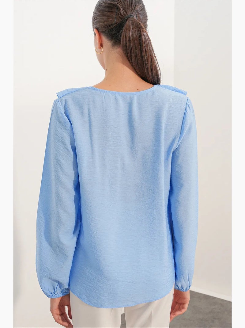 Blouse femme en mélange de viscose bdart Bleu ciel - Kiabi