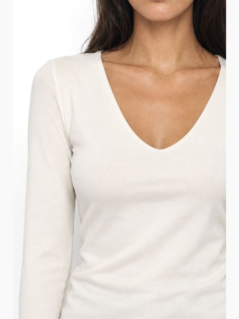 Blouse femme en modal et coton busem Beige argile - Kiabi