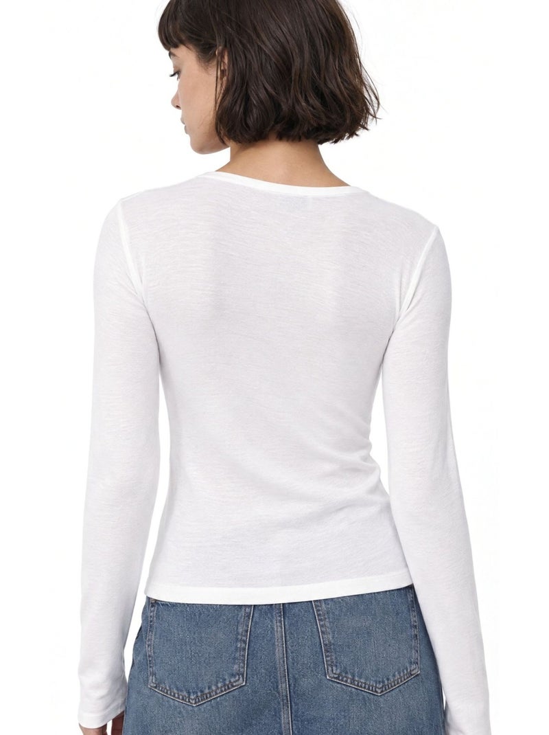 Blouse femme en modal et coton busem Blanc - Kiabi