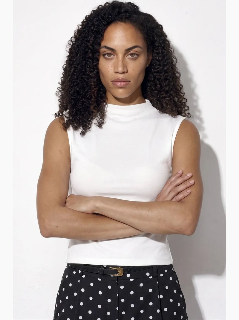 Blouse femme en modal et coton busem Blanc - Kiabi