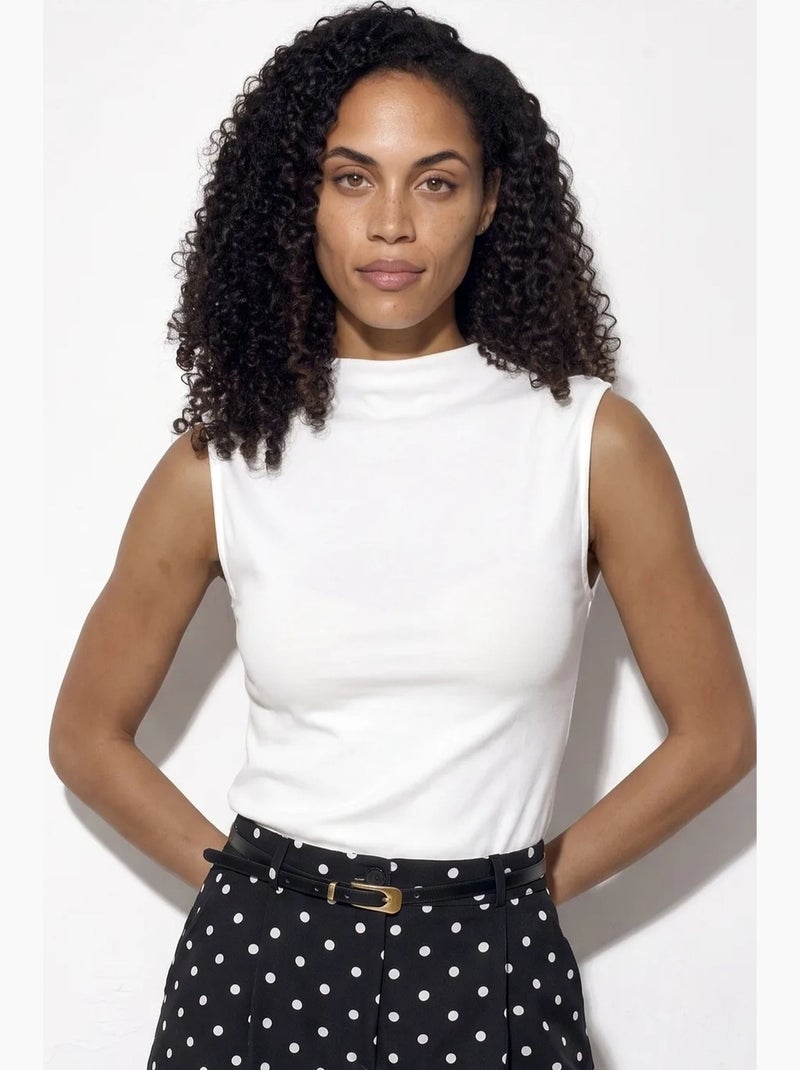 Blouse femme en modal et coton busem Blanc - Kiabi