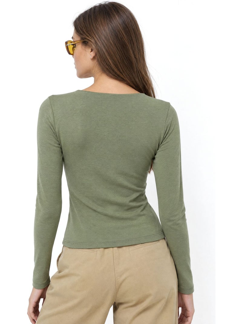 Blouse femme en modal et coton busem Kaki - Kiabi
