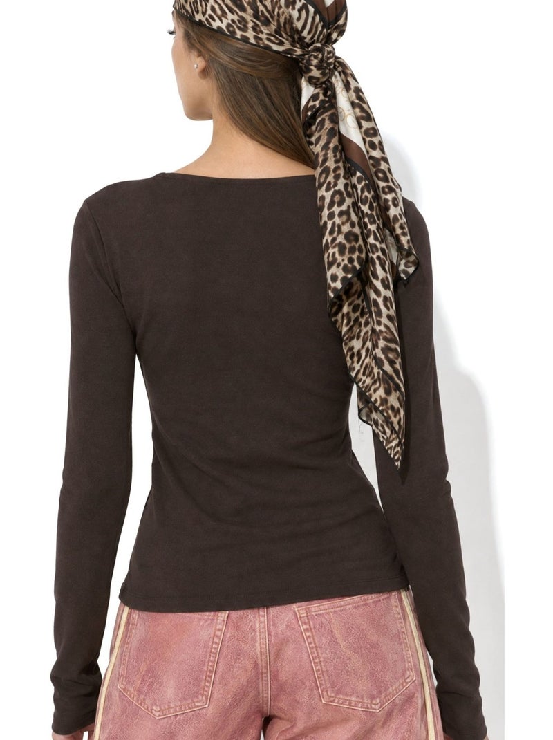 Blouse femme en modal et coton busem Marron foncé - Kiabi