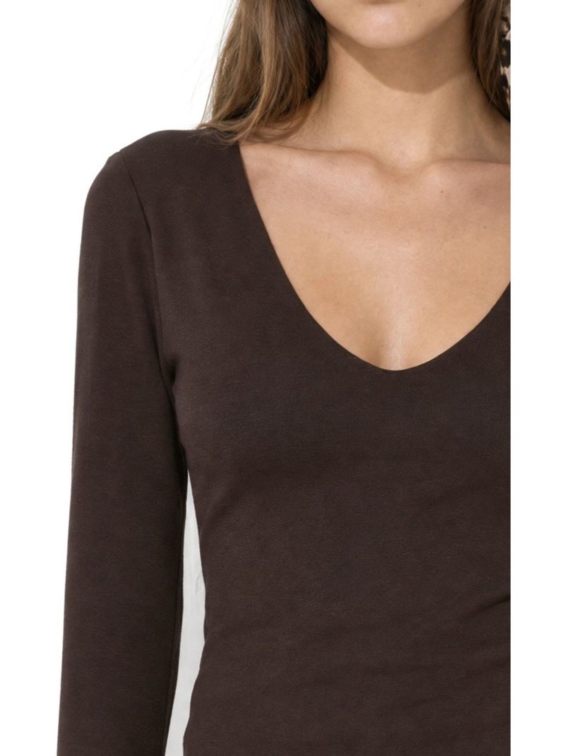 Blouse femme en modal et coton busem Marron foncé - Kiabi