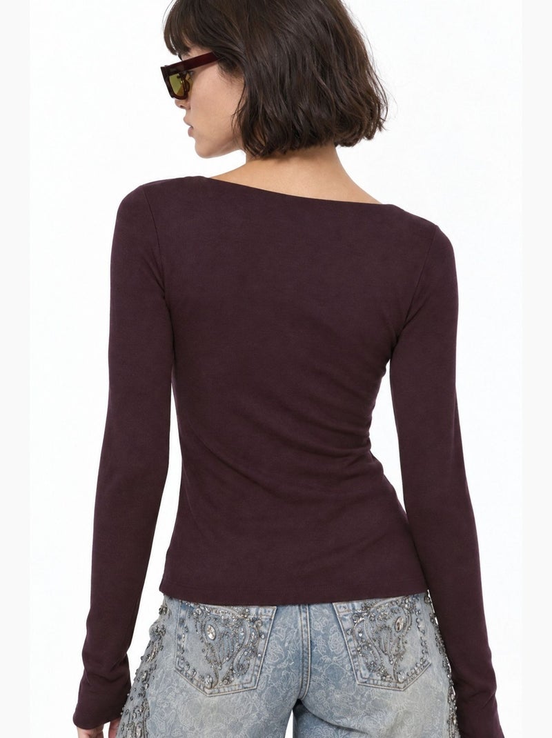 Blouse femme en modal et coton busem Rouge bordeaux - Kiabi